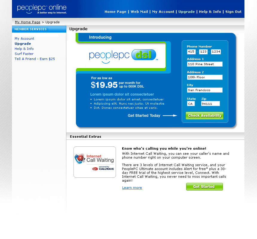 PeoplePC DSL